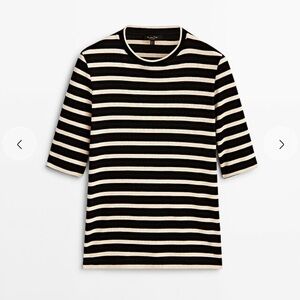 Massimo Dutti Monochrome Striped Tee